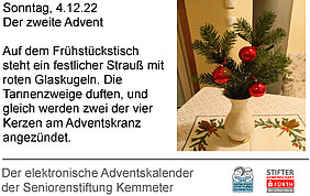 Seniorenstiftung Kemmeter - Adventskalender Seniorenstiftung Kemmeter - Adventskalender
